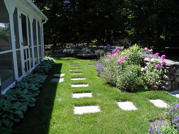 Bedford Courtyard Landscape Redesigned by Stone Blossom