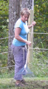 Britt Cooper providing organic land care services