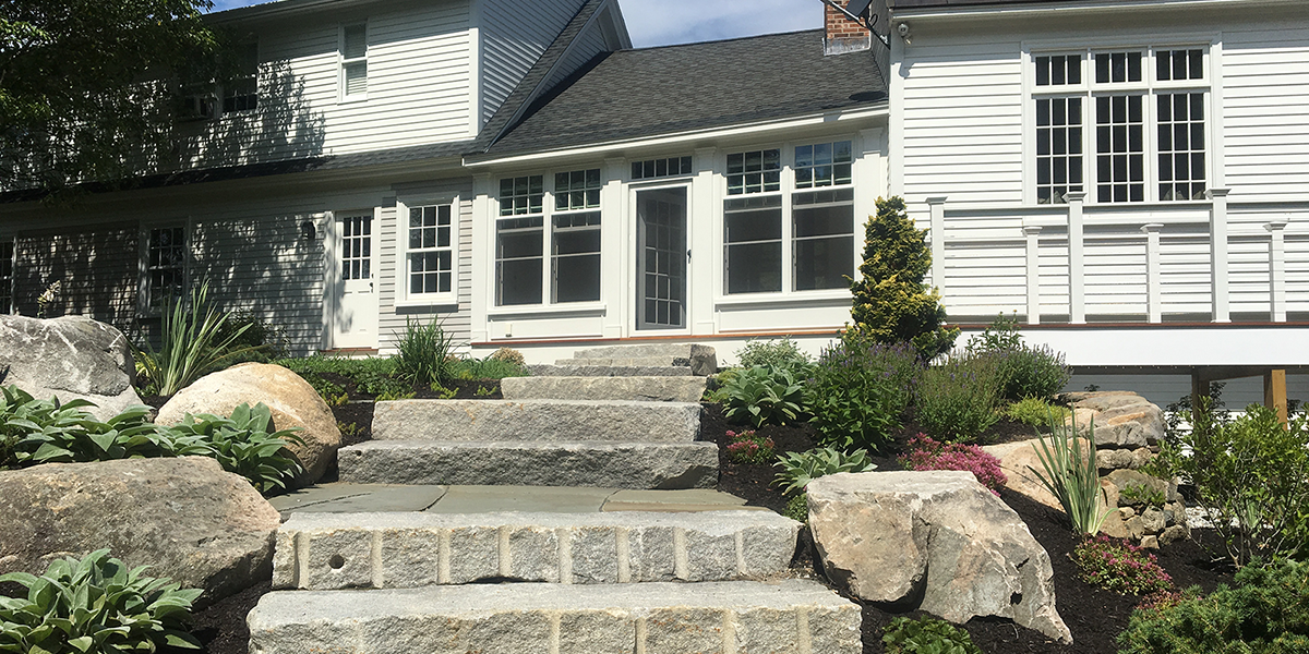 Connecting outdoor spaces for a Hollis NH landscape Connecting outdoor spaces for a Hollis NH landscape