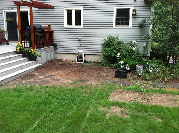 Contoocook landscape before hiring landscaping contractor Stone Blossom