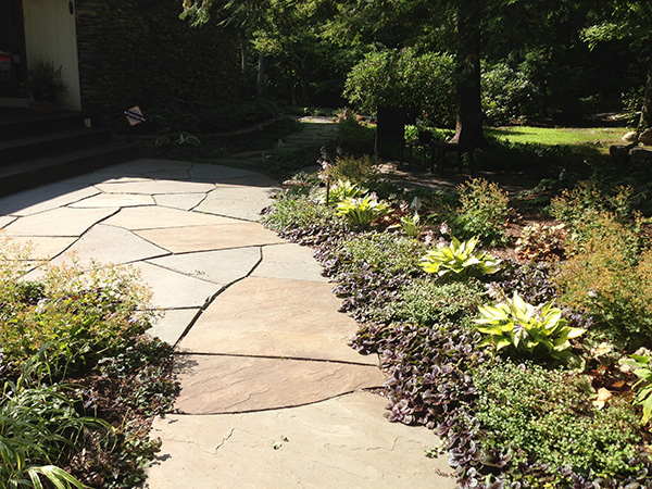 Custom patio and plantings in Concord NH