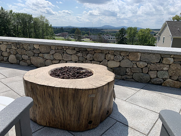 Fire pit with a view designed by Stone Blossom