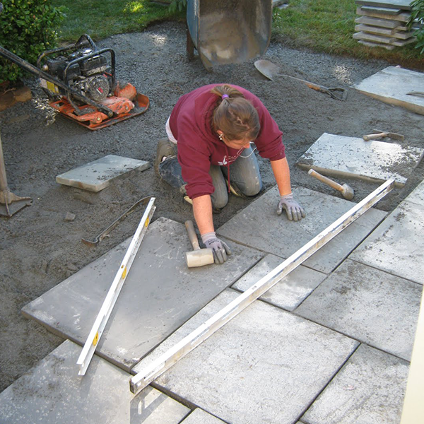 Patio installation in Manchester New Hampshire by Stone Blossom